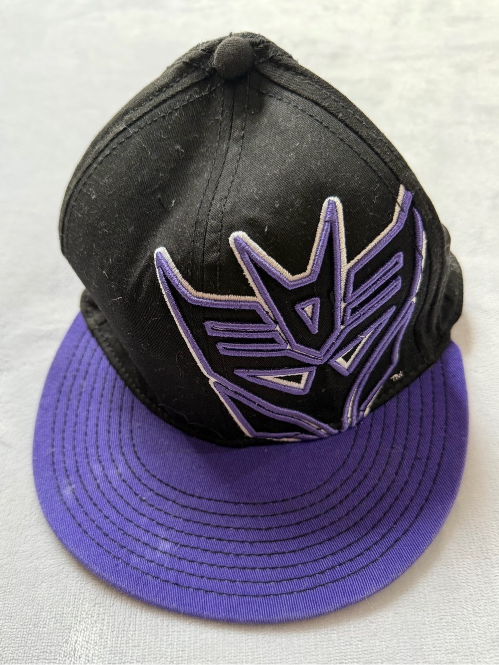 Bioworld Transformers Decepticon Black Purple Baseball Cap Hat Embroidered S/M